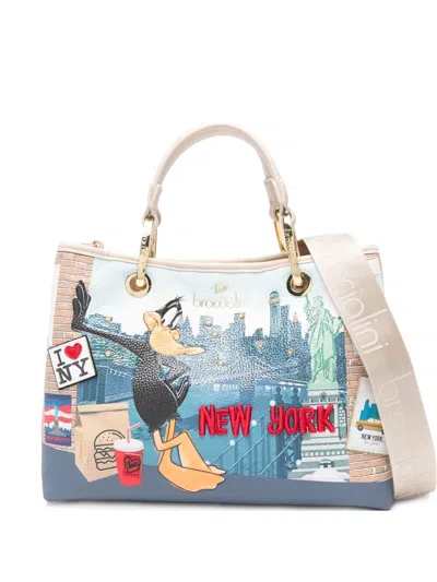 Braccialini X Looney Tunes Cartoline Lt Cartoon Tote Bag In Multi