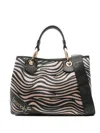 Braccialini Zebra-print Tote Bag In Black