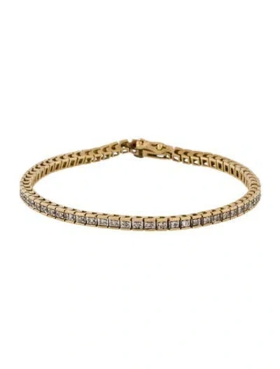 Pre-owned Bracelet 10k 1.10ctw Diamond Tennis , 6.75" In Multi