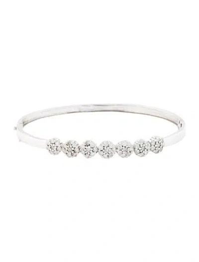 Pre-owned Bracelet 10k 1.12ctw Diamond Bangle, 7" In Multi