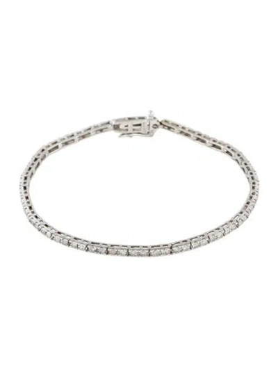 Pre-owned Bracelet 10k 1.50ctw Diamond Tennis , 7" In Multi