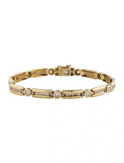 Pre-owned Bracelet 10k 1.50ctw Link , 7.5" In Multi