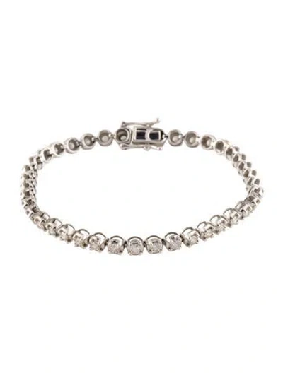 Pre-owned Bracelet 10k 1.60ctw Diamond Line , 5.75" In Multi