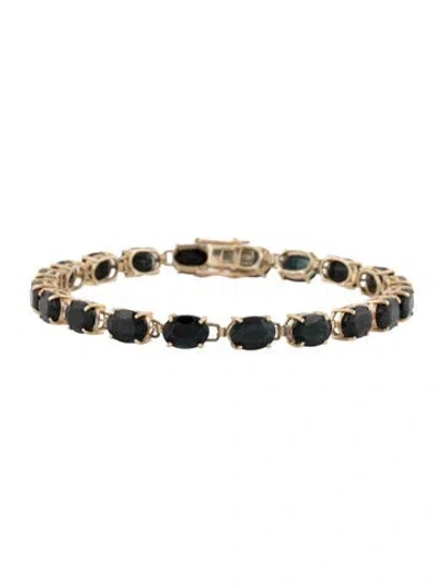 Pre-owned Bracelet 10k 21.56ctw Sapphire & Spinel Link , 6.75" In Multi