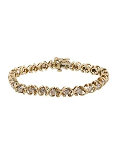 Pre-owned Bracelet 10k 2.50ctw Diamond Link , 6.5" In Multi
