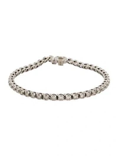 Pre-owned Bracelet 10k 3.91ctw Diamond Line , 6.75" In Multi