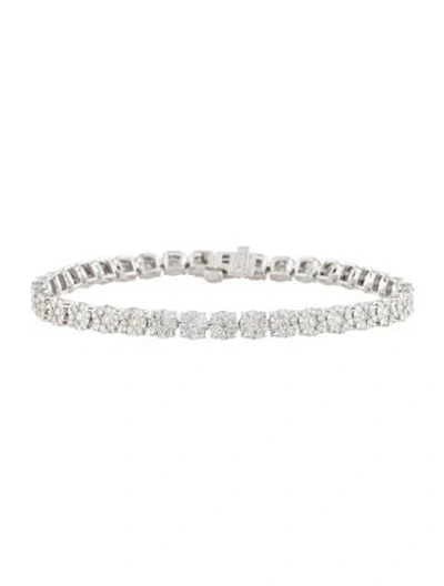 Pre-owned Bracelet 10k 4.00ctw Lab-grown Diamond Link , 7.25" In Multi