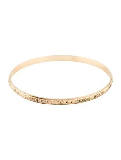 Pre-owned Bracelet 10k Bangle, 7.5" In Multi