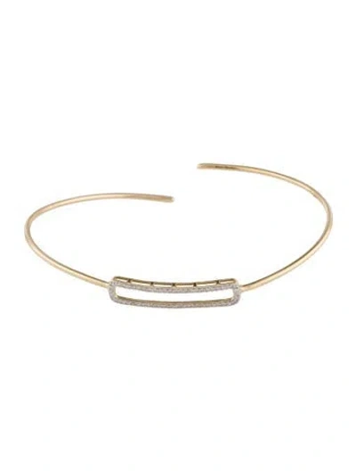 Pre-owned Bracelet 10k Diamond Cuff, 7.5" In Multi