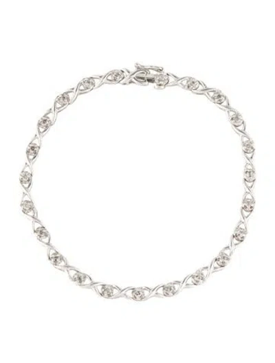 Pre-owned Bracelet 10k Diamond Link , 7" In Multi
