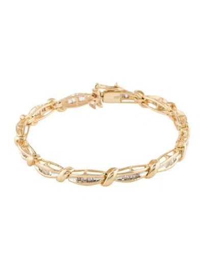 Pre-owned Bracelet 10k Diamond Tennis , 5.75" In Multi