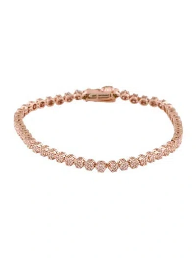 Pre-owned Bracelet 10k Diamond Tennis , 6.75" In Multi