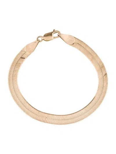 Pre-owned Bracelet 10k Herringbone Chain , 7" In Multi