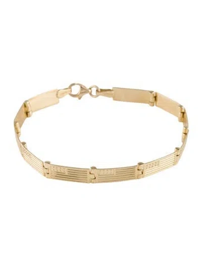 Pre-owned Bracelet 10k Link , 7.25" In Multi