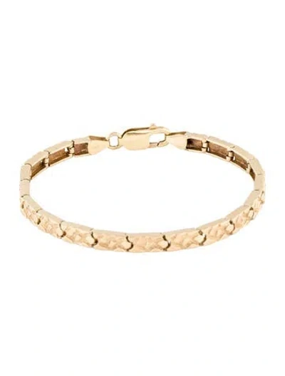 Pre-owned Bracelet 10k Link , 7.75" In Multi