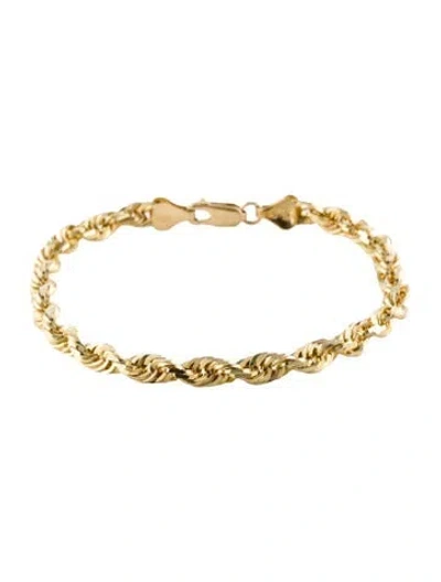 Pre-owned Bracelet 10k Rope , 8" In Multi