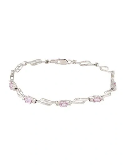 Pre-owned Bracelet 10k Sapphire Link , 7" In Multi