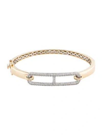 Pre-owned Bracelet 1.27ctw Diamond Bangle , 6.75" In Multi