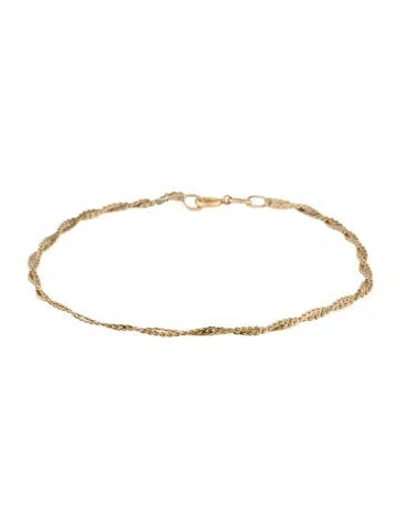 Pre-owned Bracelet 14 Braided Serpentine Chain , 6.75" In Multi