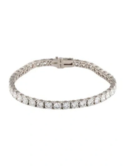 Pre-owned Bracelet 14k 10.00ct Lab-grown Diamond Tennis , 6.75" In Multi