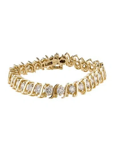 Pre-owned Bracelet 14k 10.03ctw Diamond Tennis , 6.5" In Multi