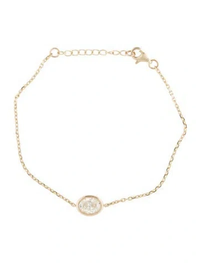 Pre-owned Bracelet 14k 1.00ct Diamond Station , 7" In Multi