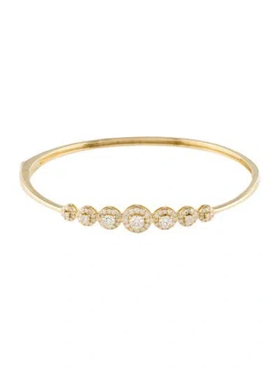 Pre-owned Bracelet 14k 1.00ctw Diamond Bangle , 6.75" In Multi