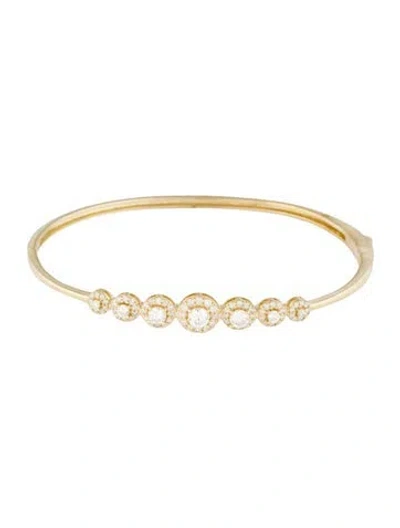 Pre-owned Bracelet 14k 1.00ctw Diamond Bangle W/ Tags, 6.75" In Multi