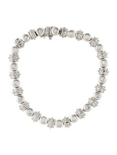 Pre-owned Bracelet 14k 1.00ctw Diamond Bezel Set, Rondell Link, 6.75" In Multi