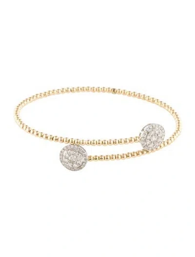 Pre-owned Bracelet 14k 1.00ctw Diamond Bypass , 6.25" In Multi