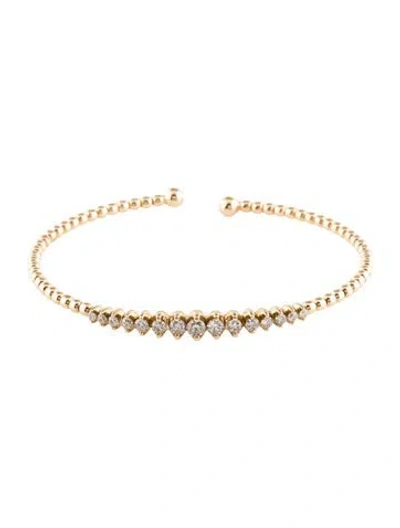 Pre-owned Bracelet 14k 1.00ctw Diamond Cuff , 7.5" In Multi