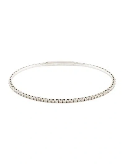 Pre-owned Bracelet 14k 1.00ctw Diamond Flex Bangle, 6.75" In Multi