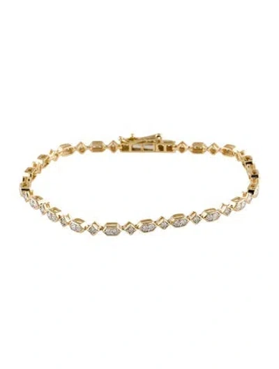 Pre-owned Bracelet 14k 1.00ctw Diamond Link , 6.75" In Multi