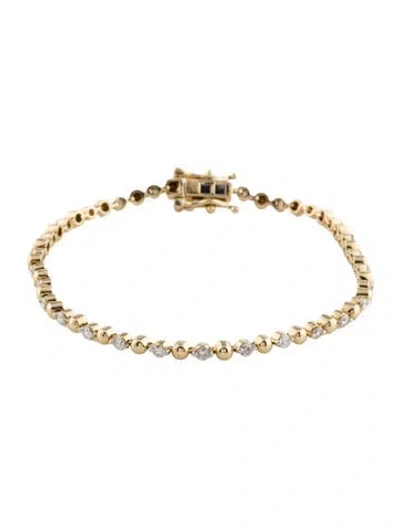 Pre-owned Bracelet 14k 1.00ctw Diamond Link , 6.75" In Multi