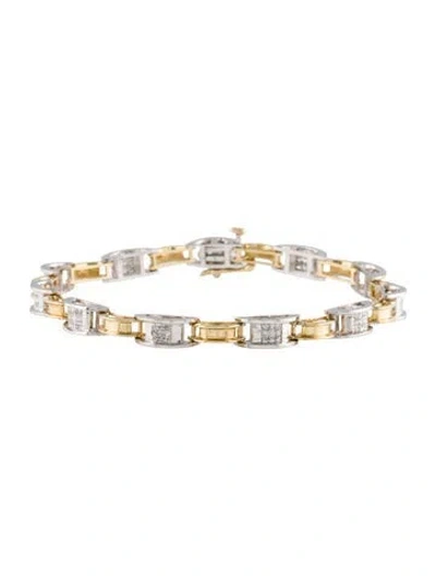 Pre-owned Bracelet 14k 1.00ctw Diamond Link , 7" In Multi
