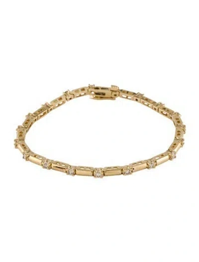 Pre-owned Bracelet 14k 1.00ctw Diamond Link , 7" In Multi