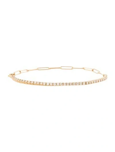 Pre-owned Bracelet 14k 1.00ctw Diamond Link , 7.25" In Multi