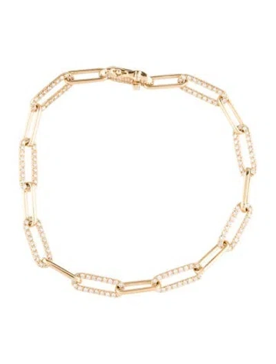 Pre-owned Bracelet 14k 1.00ctw Diamond Station , 6.75" In Multi