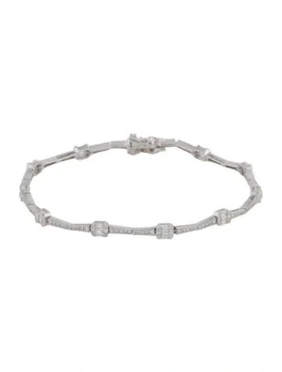 Pre-owned Bracelet 14k 1.00ctw Diamond Tennis , 6.75" In Multi