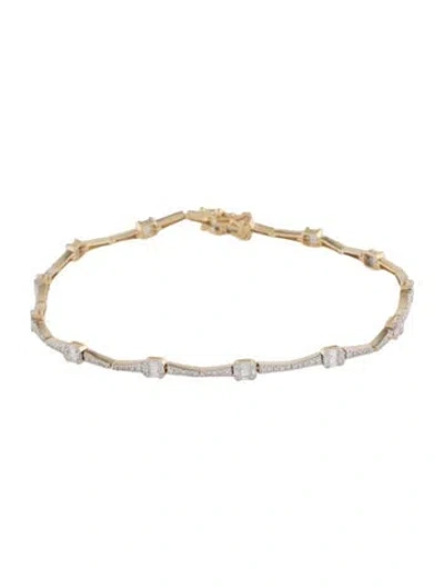 Pre-owned Bracelet 14k 1.00ctw Diamond Tennis , 8" In Multi
