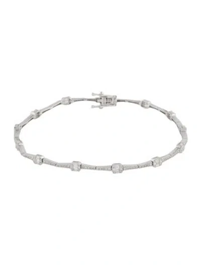 Pre-owned Bracelet 14k 1.00ctw Diamond Tennis , 8" In Multi