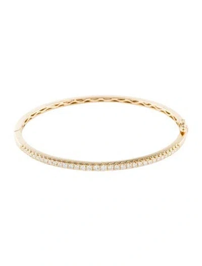 Pre-owned Bracelet 14k 1.00ctw Graduated Diamond Bangle , 7" In Multi