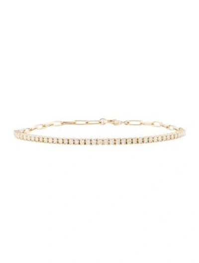 Pre-owned Bracelet 14k 1.01ctw Diamond Link , 7" In Multi