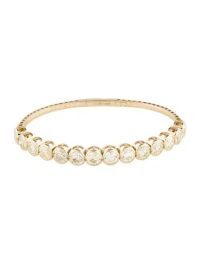 Pre-owned Bracelet 14k 10.29ctw Diamond Flex Bangle , 7" In Multi