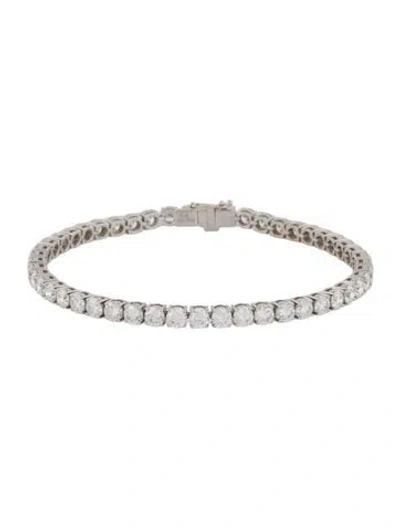 Pre-owned Bracelet 14k 10.29ctw Lab-grown Diamond Tennis , 7.25" In Multi