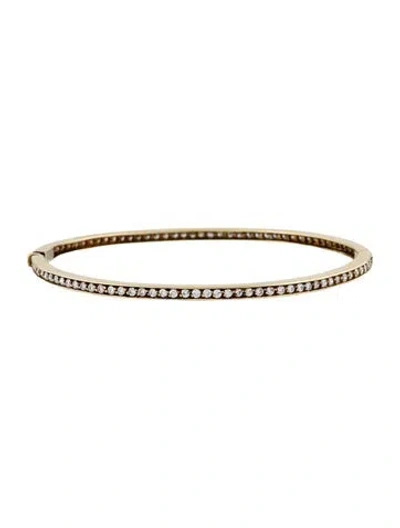 Pre-owned Bracelet 14k 1.02ctw Diamond Bangle , 6.75" In Multi