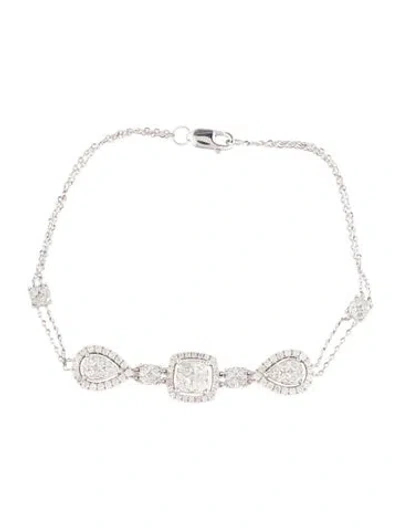 Pre-owned Bracelet 14k 1.02ctw Diamond Link , 6.5" In Multi