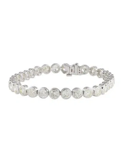 Pre-owned Bracelet 14k 10.35ctw Diamond Bezel Tennis , 6.75" In Multi