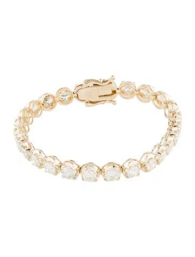 Pre-owned Bracelet 14k 10.35ctw Diamond Tennis , 6.5" In Multi