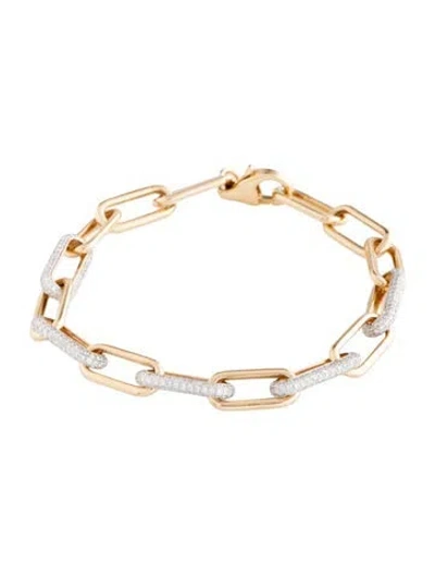 Pre-owned Bracelet 14k 1.03ctw Diamond Link , 6.25" In Multi